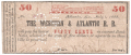 United States Of America Western and Atlantic Railroad  50 Cents,  1. 7.1862